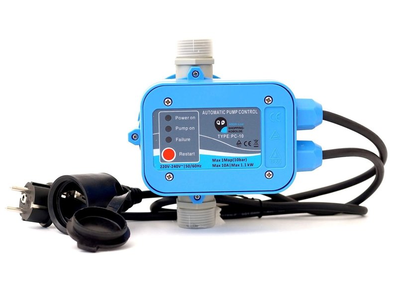 Digital Pumpensteuerung Pumpenschalter Druckschalter Ein/Aus 0-10Bar 220V AC 