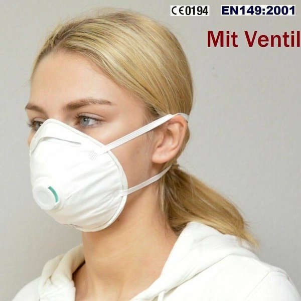 FFP1 Atemschutzmaske Mundschutz mit Ausatmungsventil Feinstaubmaske Atemmaske