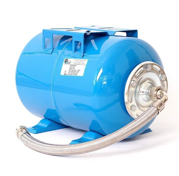 24L Druckkessel Druckbehälter Membrankessel Hauswasserwerk Pumpe +Panzerschlauch