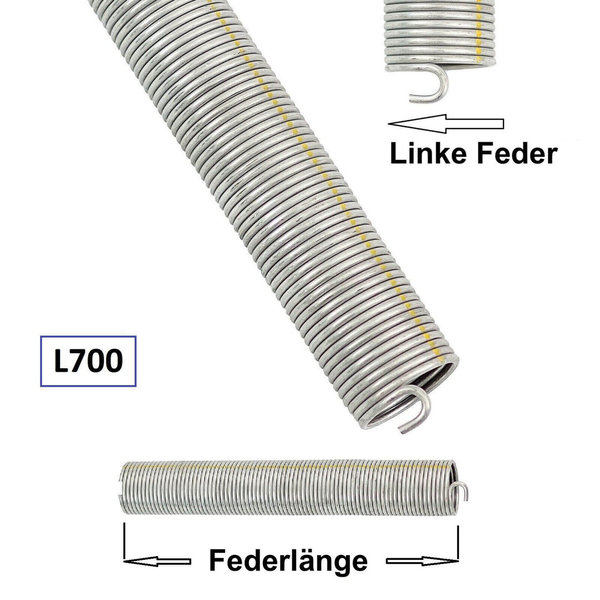 1 Stück Torsionsfeder Torfeder L700 / L19 für Hörmann Garagentor Garagentorfeder