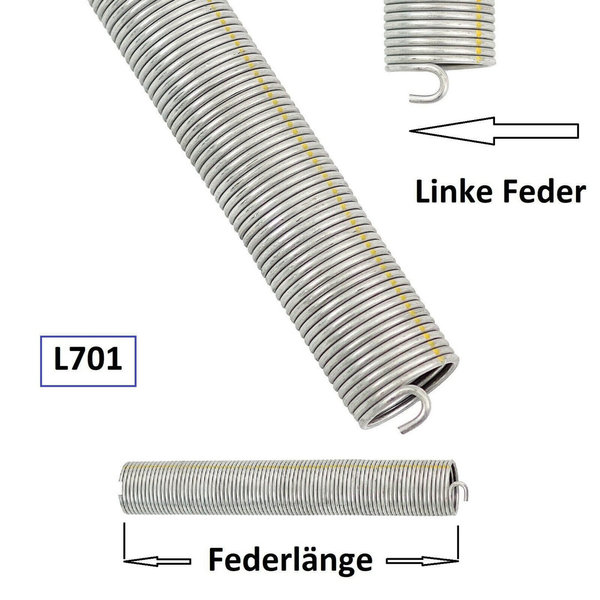 1 Stück Torsionsfeder Torfeder L701 / L20 für Hörmann Garagentor Garagentorfeder