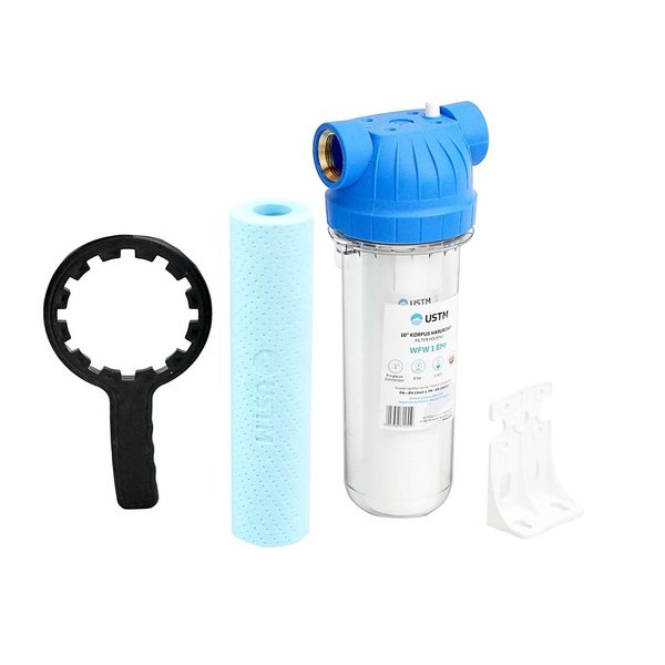 USTM 10" Wasserfilter Vorfilter Schmutzfilter Pumpen Hauswasserwerke 1" Zoll + PS PROTECT